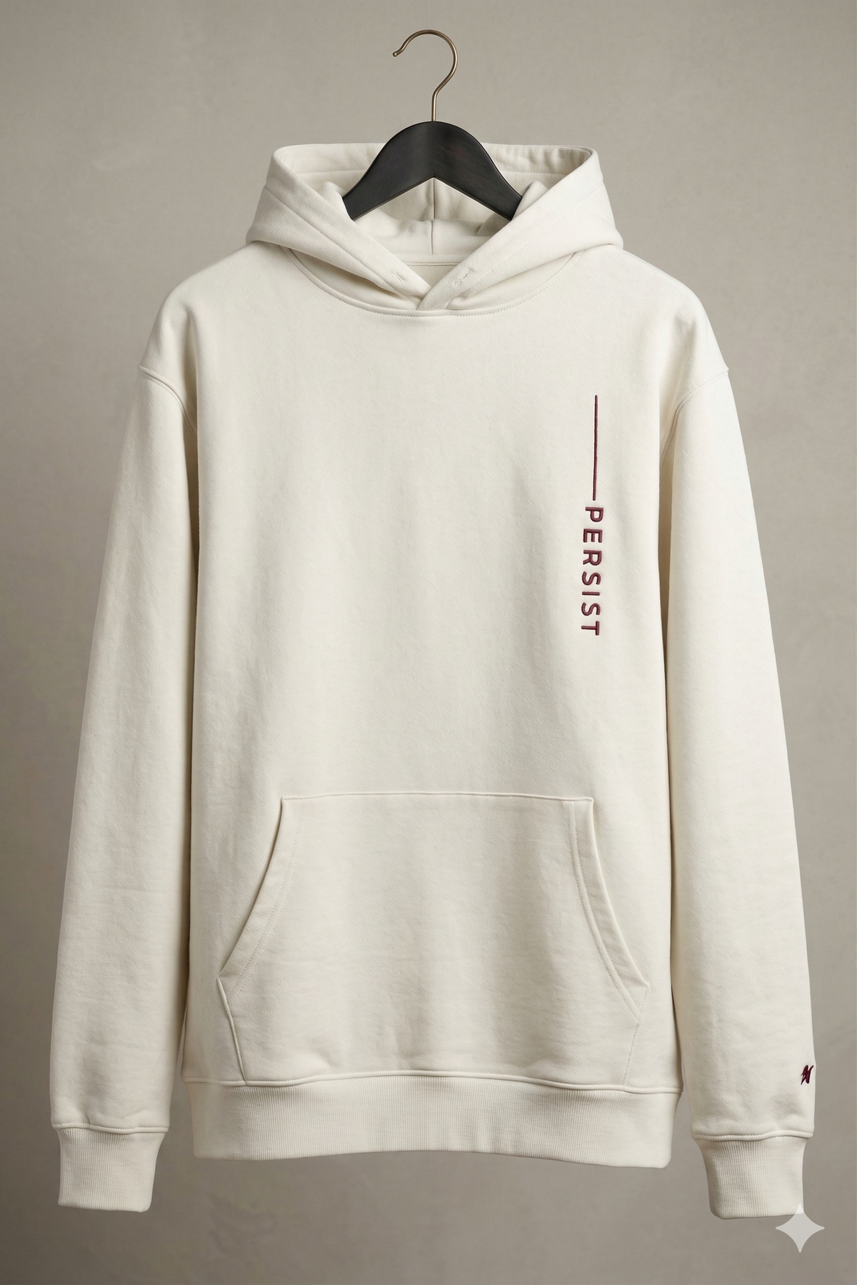 Unisex Minimalist Oversized Hoodie - Antique White