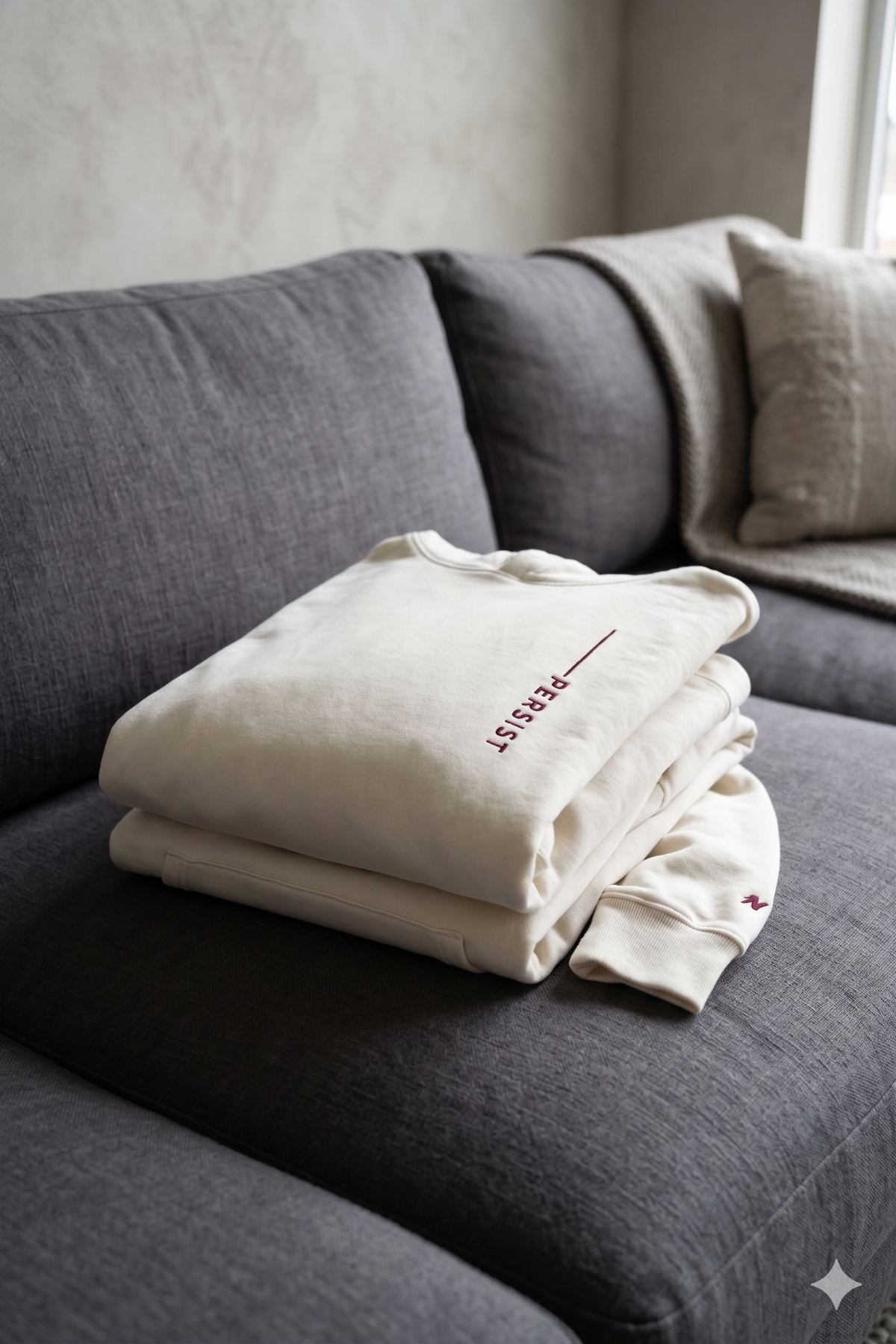 Unisex Minimalist Oversized Hoodie - Antique White